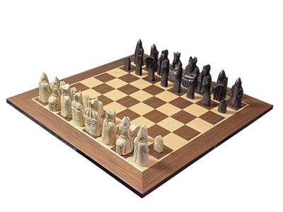 Isle of Lewis Chessmen and 20” Wenge Chess Board -  CHESSMAZE STORE UK 