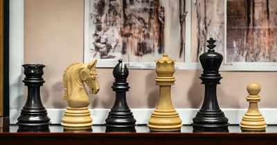 3.75" Imperial Black and Boxwood Chess Pieces -  CHESSMAZE STORE UK 