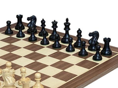 Black Elite Chess Pieces 19" Walnut Chessboard & Box -  CHESSMAZE STORE UK 