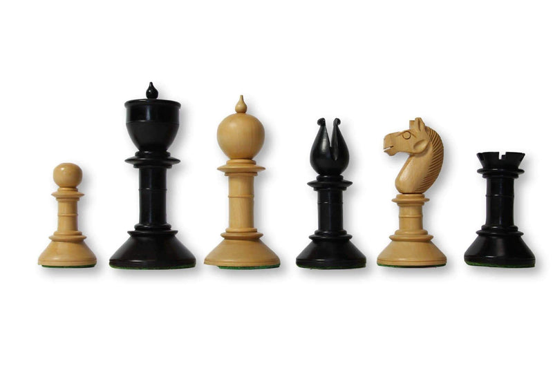 3.9" Northern Upright Ebonised Chess Pieces -  CHESSMAZE STORE UK 