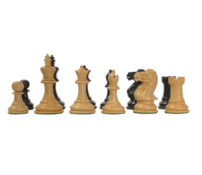 Elite Players bonised Series Chess Pieces 3.25" -  CHESSMAZE STORE UK 