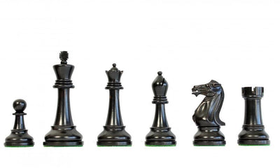 4" Staunton Winchester Black Boxwood Chess Pieces -  CHESSMAZE STORE UK 