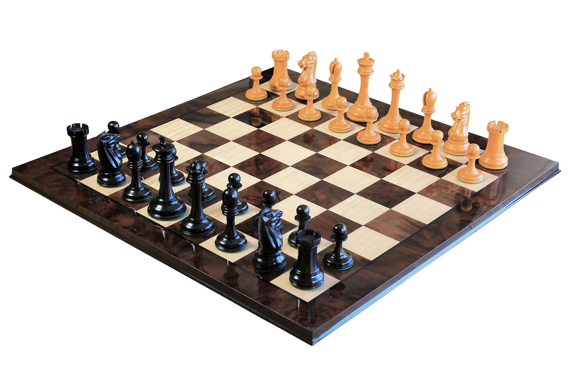 staunton ebony chess pieces