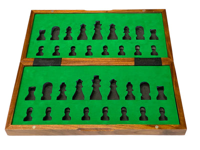 13 Inch Mahogany and Maple Magnetic Chess Set - CHESSMAZE STORE UK