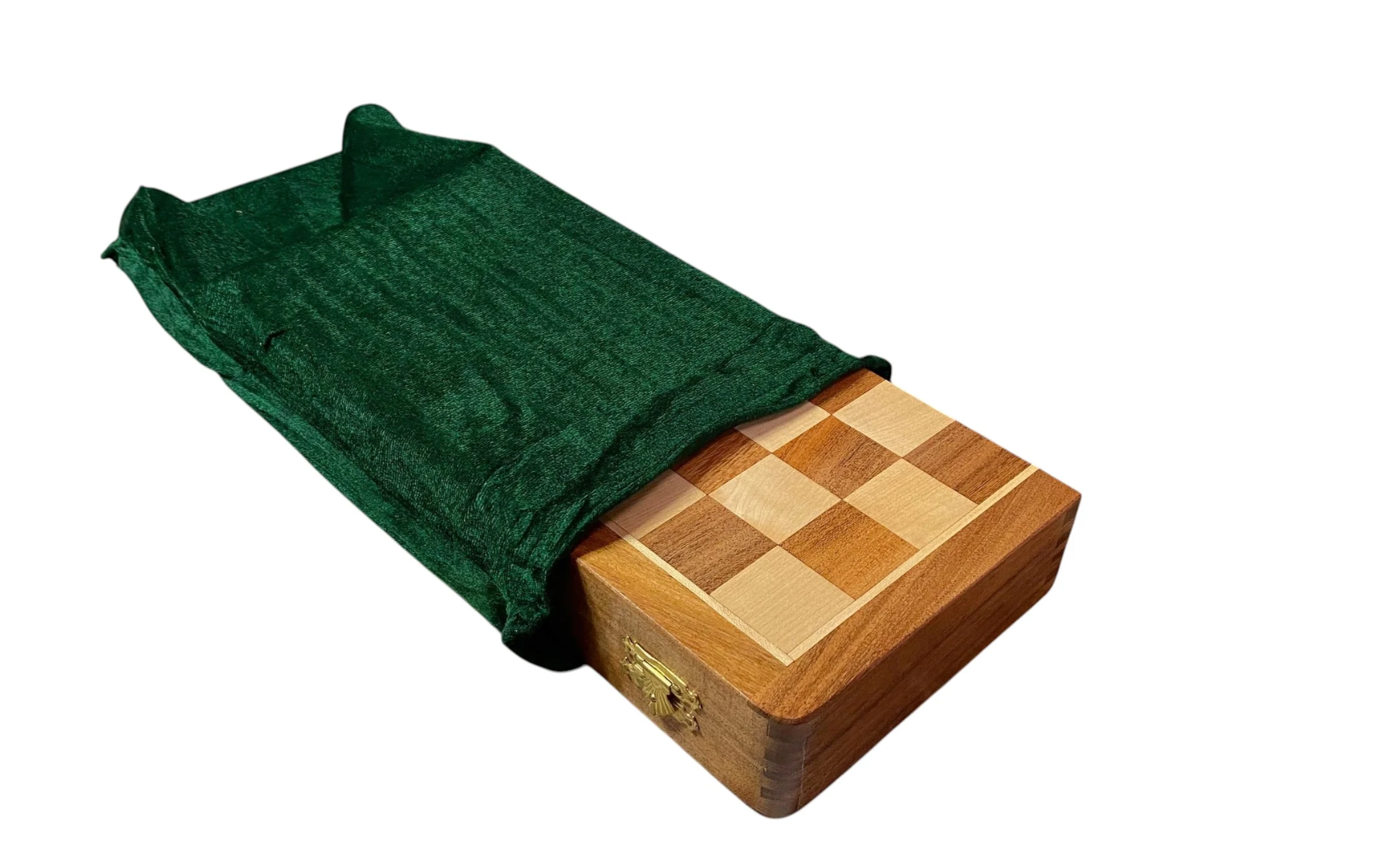 14" Folding Magnetic Black and Natural Pieces Chess Set - CHESSMAZE STORE UK