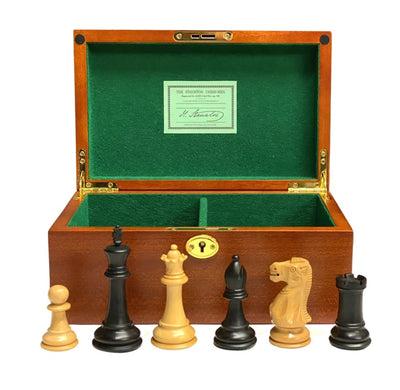 Old English 1925 Staunton Black Chess Pieces & Mahogany Box -  CHESSMAZE STORE UK 