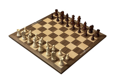 Walnut Folding Economy Grandmaster Chess Set -  CHESSMAZE STORE UK 
