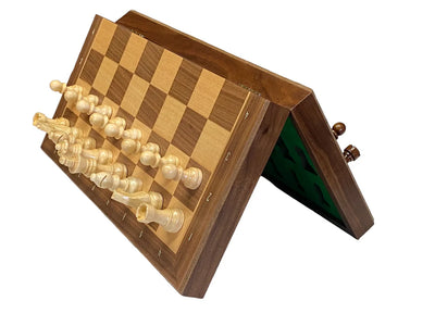 13 Inch Mahogany and Maple Magnetic Chess Set - CHESSMAZE STORE UK