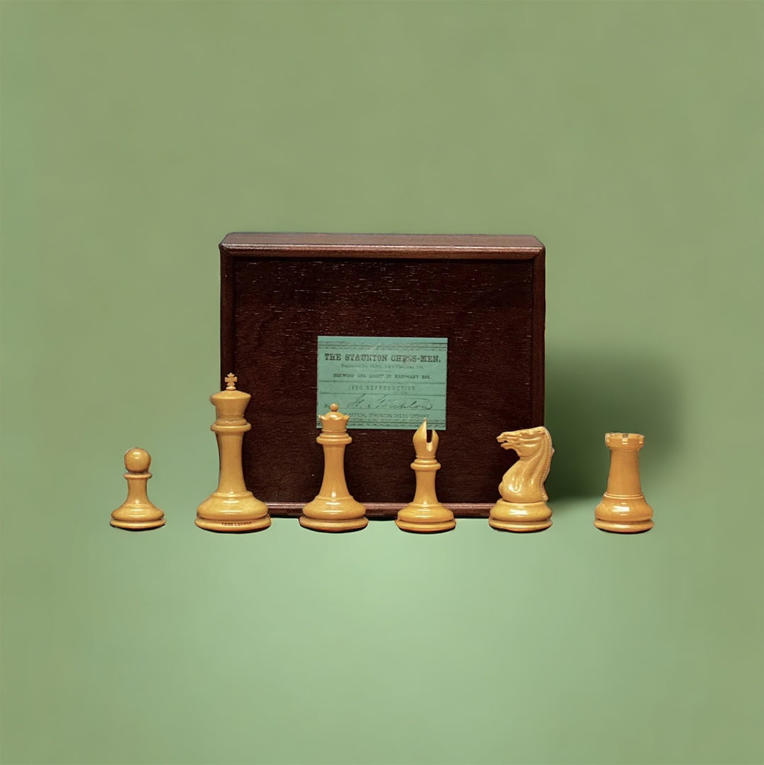 The 1850's London Boxwood and Ebony 3.5" Replica Chessmen -  CHESSMAZE STORE UK 