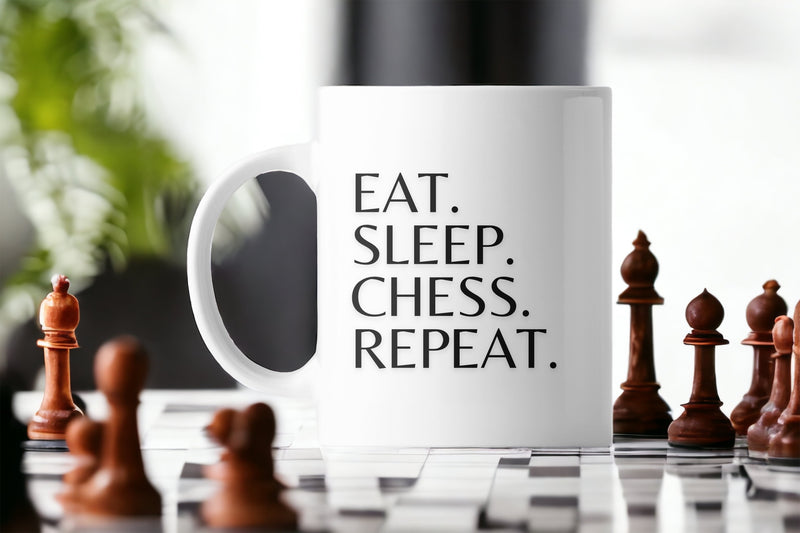 Eat Sleep Chess Repeat Mug -  CHESSMAZE STORE UK 