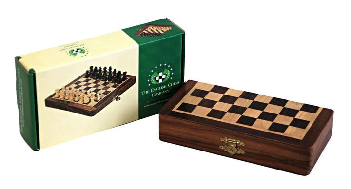 Solid Wooden 7" Handmade Magnetic Travel Chess Set -  CHESSMAZE STORE UK 