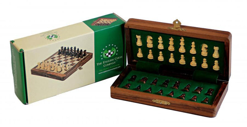 Solid Wooden 7" Handmade Magnetic Travel Chess Set -  CHESSMAZE STORE UK 