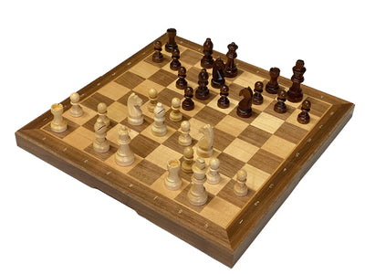 13 Inch Mahogany and Maple Magnetic Chess Set - CHESSMAZE STORE UK