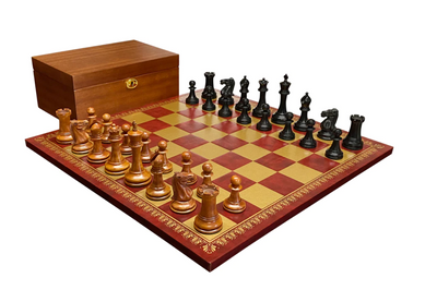 Antique Paulsen Chess Pieces Set - Italian Vinyl Chessboard & Mahogany Box -  CHESSMAZE STORE UK 