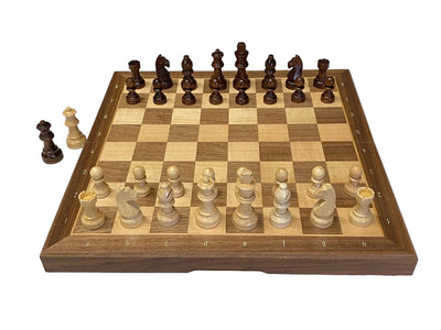 13 Inch Mahogany and Maple Magnetic Chess Set - CHESSMAZE STORE UK