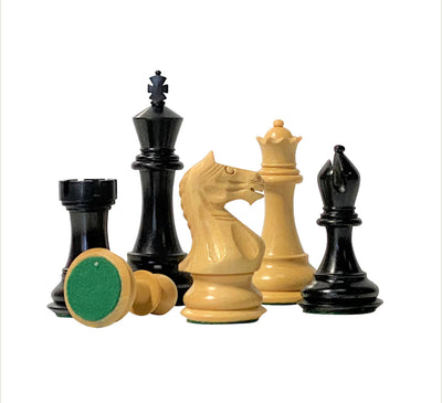 3.5" Black Queens Gambit Chess Pieces -  CHESSMAZE STORE UK 