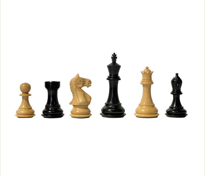 3.5" Black Queens Gambit Chess Pieces -  CHESSMAZE STORE UK 