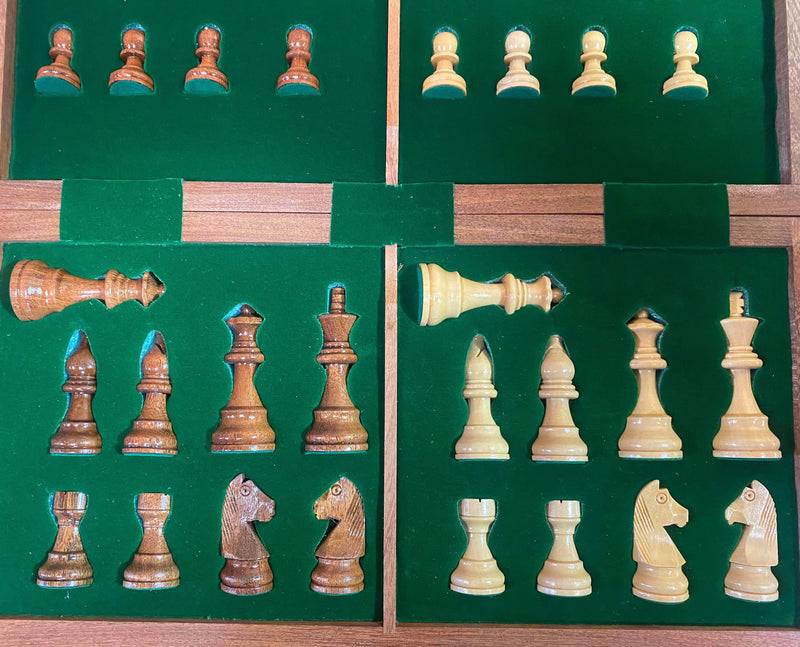 Hand Made Magnetic Folding 14" Chess Set -  CHESSMAZE STORE UK 