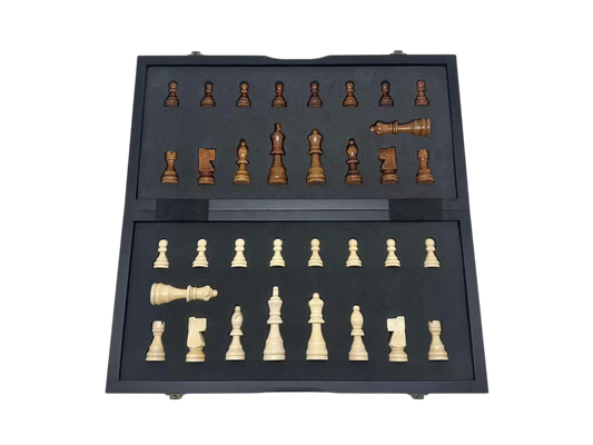 15 Inch Wenge Magnetic Folding Chess Set - CHESSMAZE STORE UK