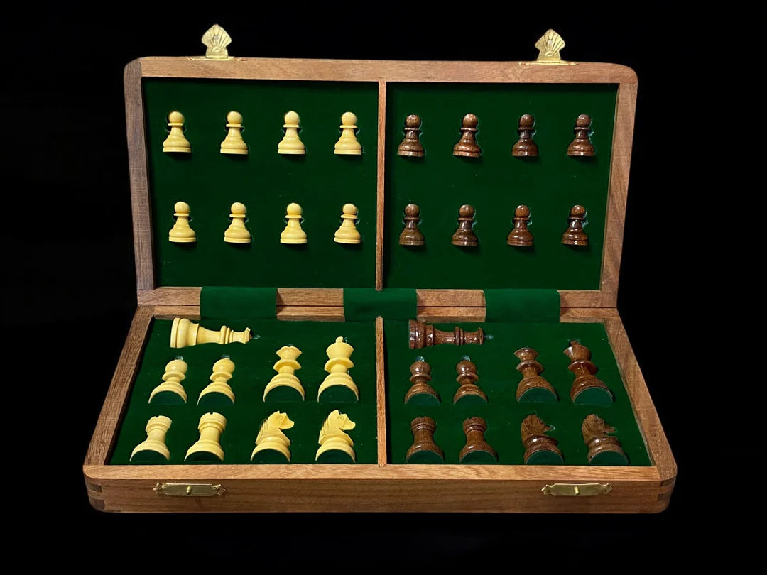 14 Hand Made Acacia Magnetic Folding Chess Set 14-hand-made-acacia-magnetic-folding-chess-set