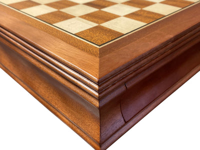 15" Mahogany Drawer Chess Set with Classic Acacia Chess Pieces -  CHESSMAZE STORE UK 