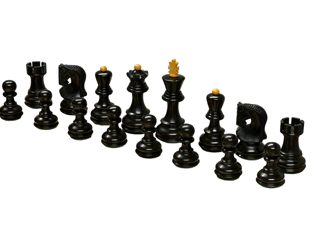 Russian Zagreb Ebonised 3" Chess Pieces 15.75 Mahogany Board - CHESSMAZE STORE UK