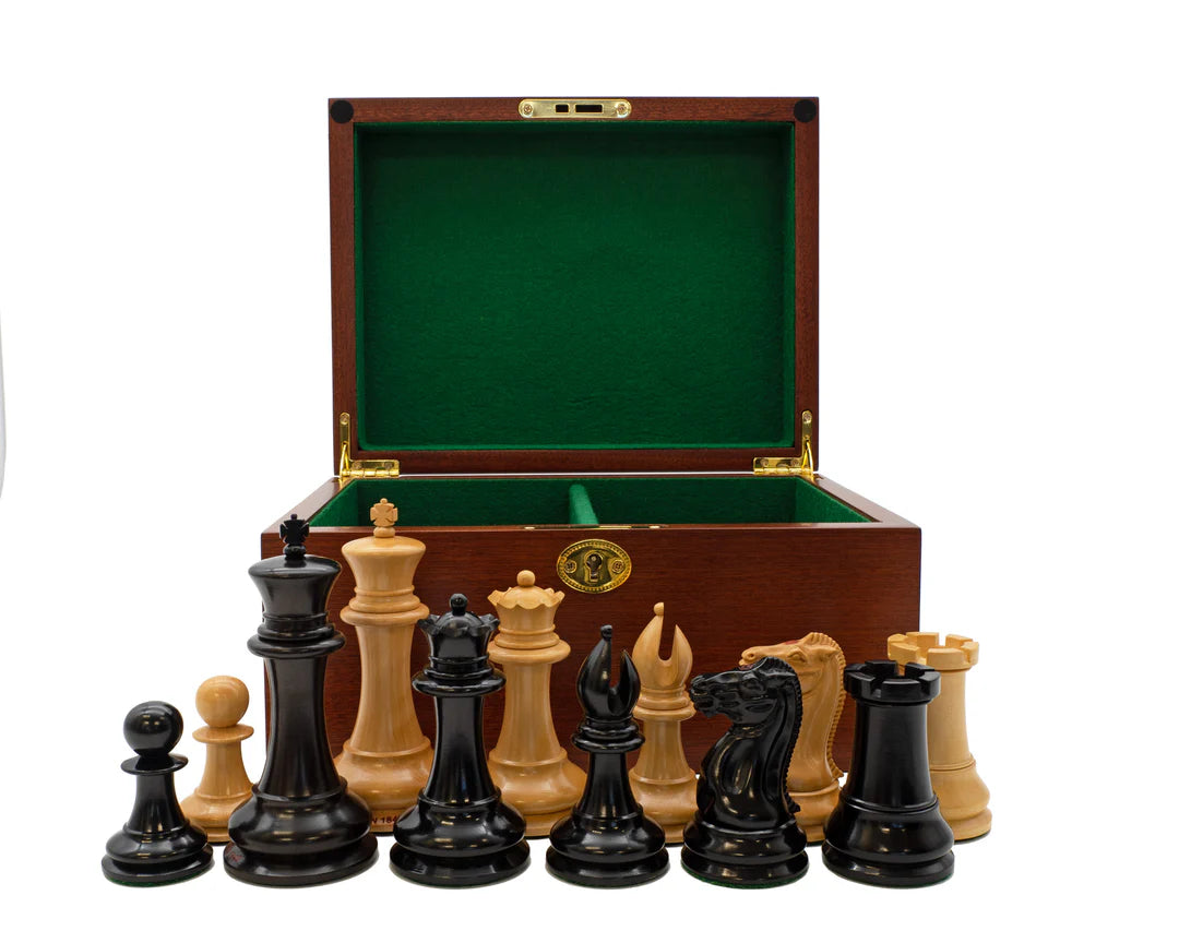 1849 Original Staunton Design Reproduction Chess Pieces & Mahogany Box - CHESSMAZE STORE UK