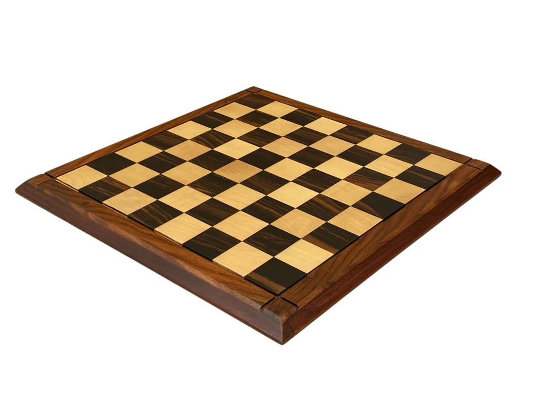 21 Inch Luxury Ebony Golden Rosewood Boxwood Chess Board - CHESSMAZE STORE UK