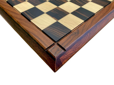 21 Inch Luxury Ebony Golden Rosewood Boxwood Chess Board - CHESSMAZE STORE UK