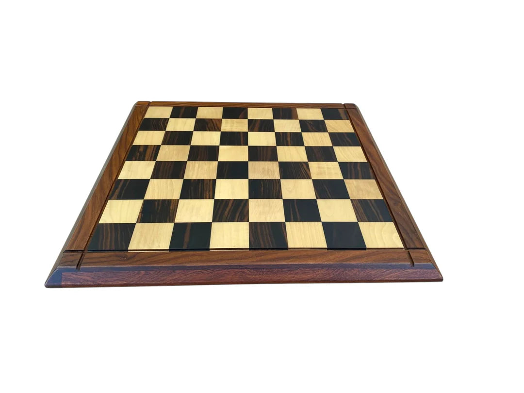 21 Inch Luxury Ebony Golden Rosewood Boxwood Chess Board - CHESSMAZE STORE UK