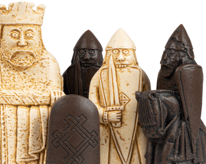 Isle Of Lewis Teak Italian Walnut Prestige Chess Set -  CHESSMAZE STORE UK 
