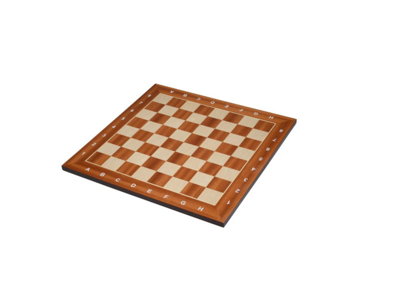 19.75" Mahogany Economy Algebraic Tournament Chess Board - CHESSMAZE STORE UK