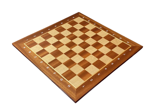 Grandmaster Mahogany Algebraic Chess Set with Drawstring Bag - CHESSMAZE STORE UK