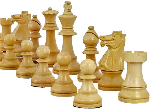 4” British Acacia & Boxwood Chess Pieces - CHESSMAZE STORE UK