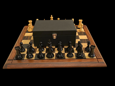 Championship Staunton Ebony Chess Set with 21-Inch Luxury Ebony Rosewood Board - CHESSMAZE STORE UK