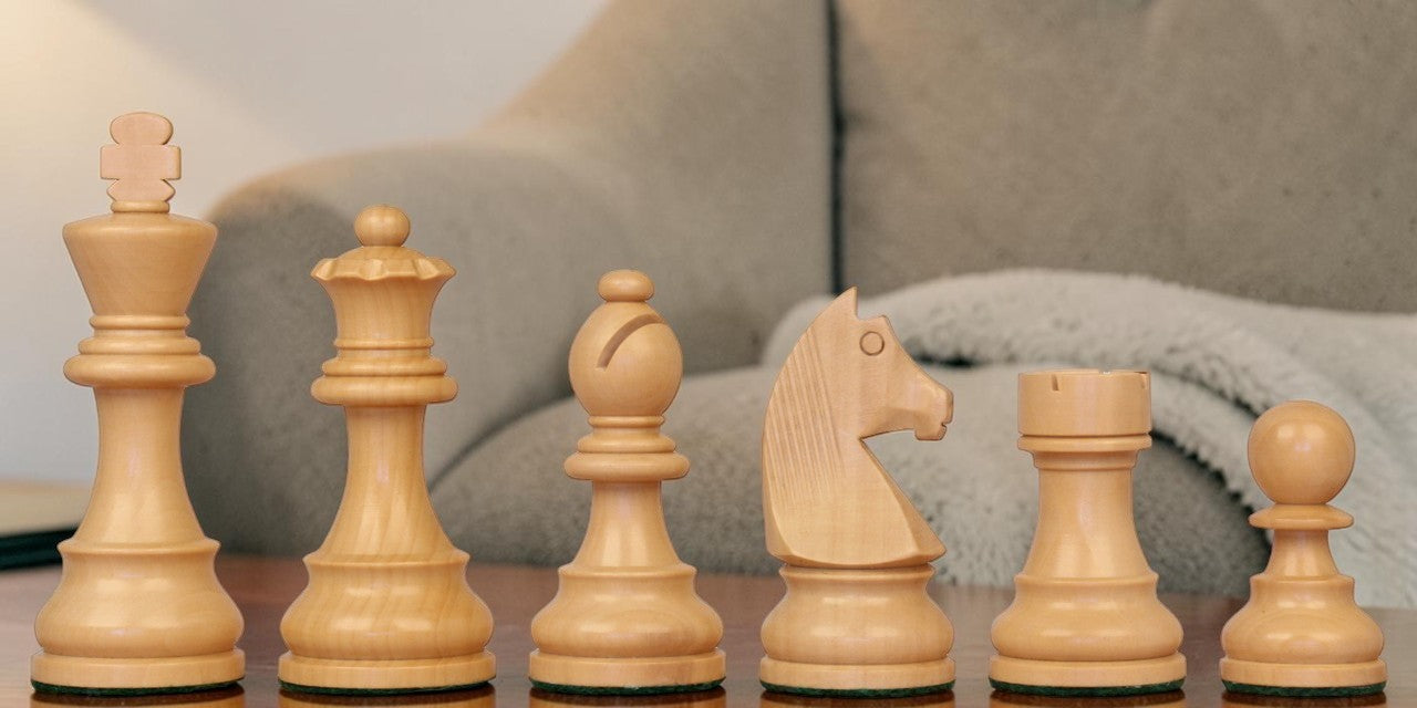 Classic 3.75" Acacia Chess Pieces - CHESSMAZE STORE UK