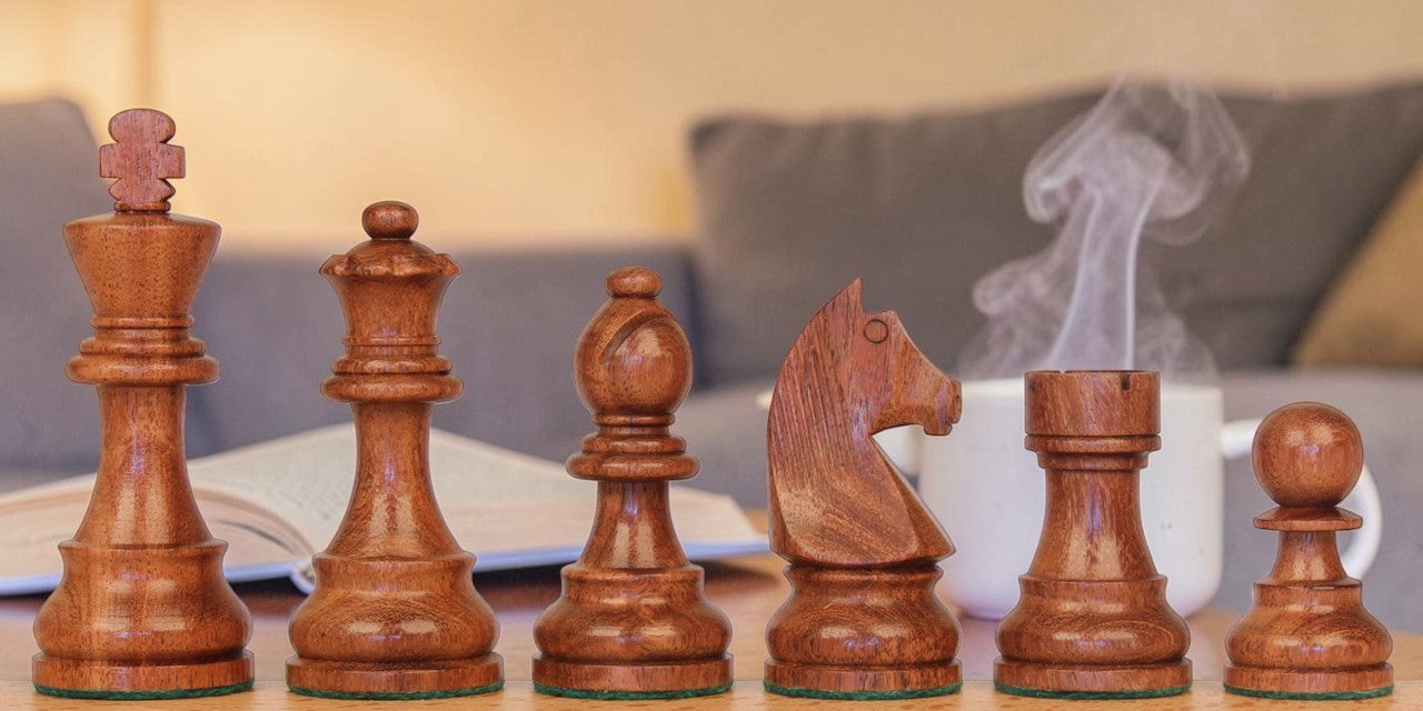 Classic 3.75" Acacia Chess Pieces - CHESSMAZE STORE UK
