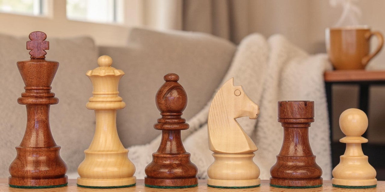Classic 3.75" Acacia Chess Pieces - CHESSMAZE STORE UK