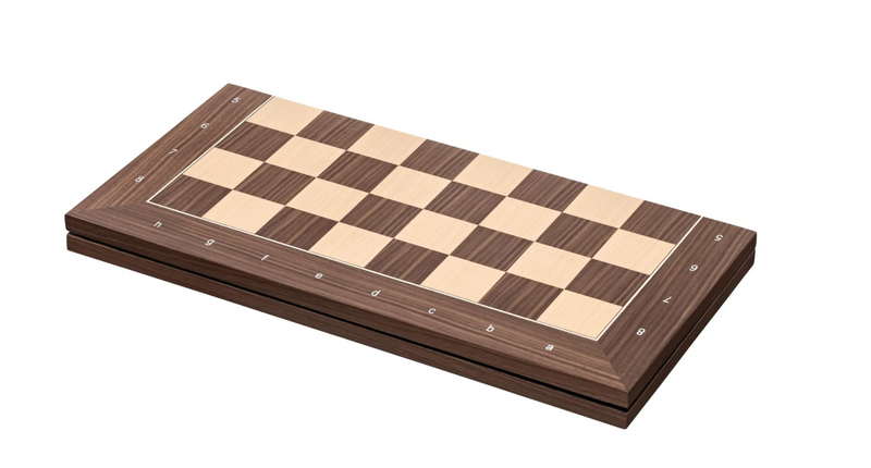 Walnut Folding 20"Chessboard - CHESSMAZE STORE UK