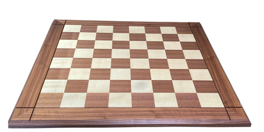 24" Luxury Italian Drueke Walnut Chess Board - CHESSMAZE STORE UK