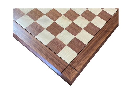 24" Luxury Italian Drueke Walnut Chess Board - CHESSMAZE STORE UK