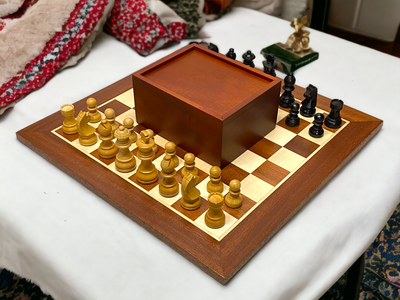 3" Classic Ebonized Chess Pieces 15.75" Mahogany Board & Box -  CHESSMAZE STORE UK 