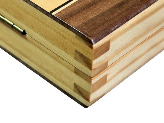 15 Inch Solid Walnut Maple Folding Magnetic Chess Set - CHESSMAZE STORE UK