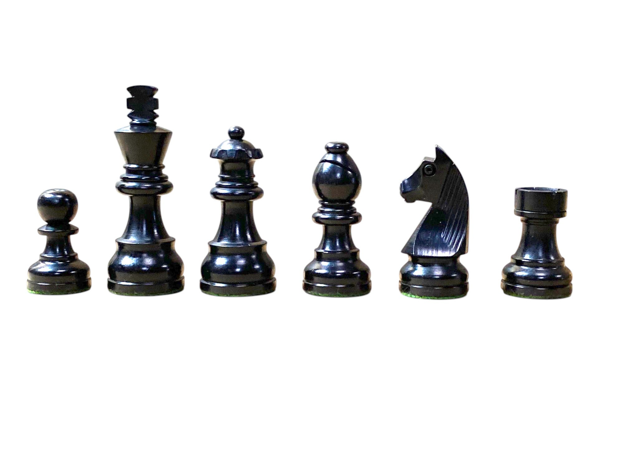 3" Classic Ebonised & Boxwood Chess Pieces - CHESSMAZE STORE UK