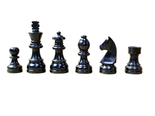 3" Classic Ebonised & Boxwood Chess Pieces - CHESSMAZE STORE UK