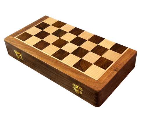 12" Acacia Magnetic Folding Chess Set- B STOCK - CHESSMAZE STORE UK