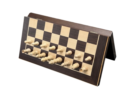 15 Inch Wenge Magnetic Folding Chess Set - CHESSMAZE STORE UK