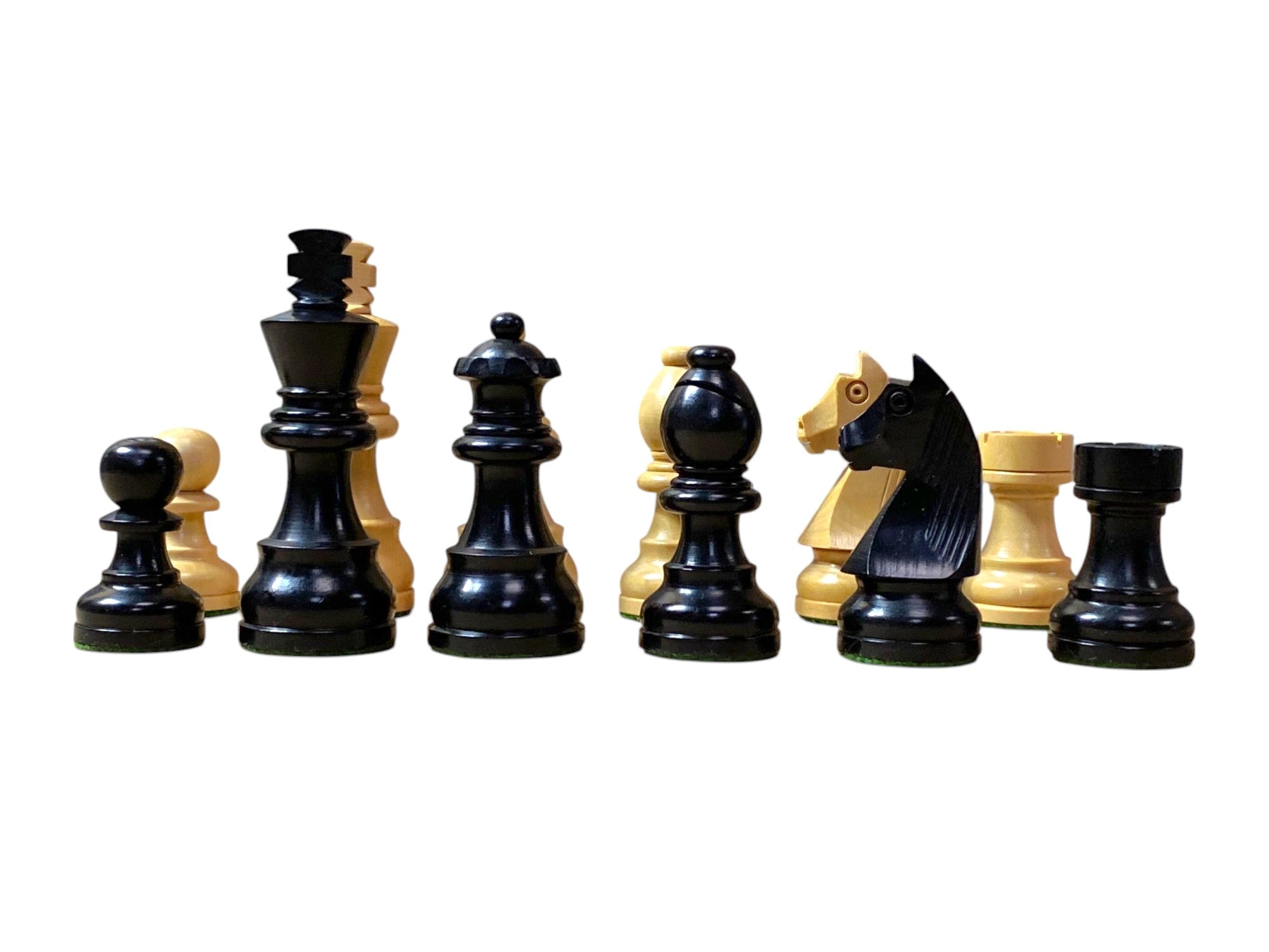 3" Classic Ebonised & Boxwood Chess Pieces - CHESSMAZE STORE UK
