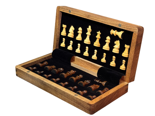 10 Inch Magnetic Hand Made Folding Chess Set - CHESSMAZE STORE UK