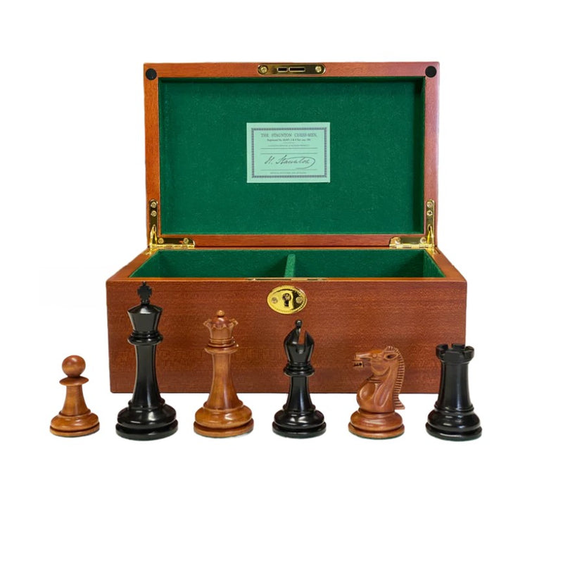 Paulsen 1853 Antique Chess Pieces & Mahogany Box -  CHESSMAZE STORE UK 